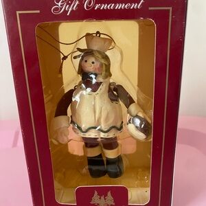 Festive Cream and Brown Ornament